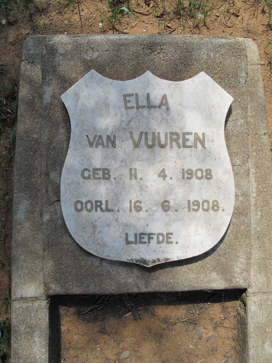 VUUREN Ella, van 1908-1908