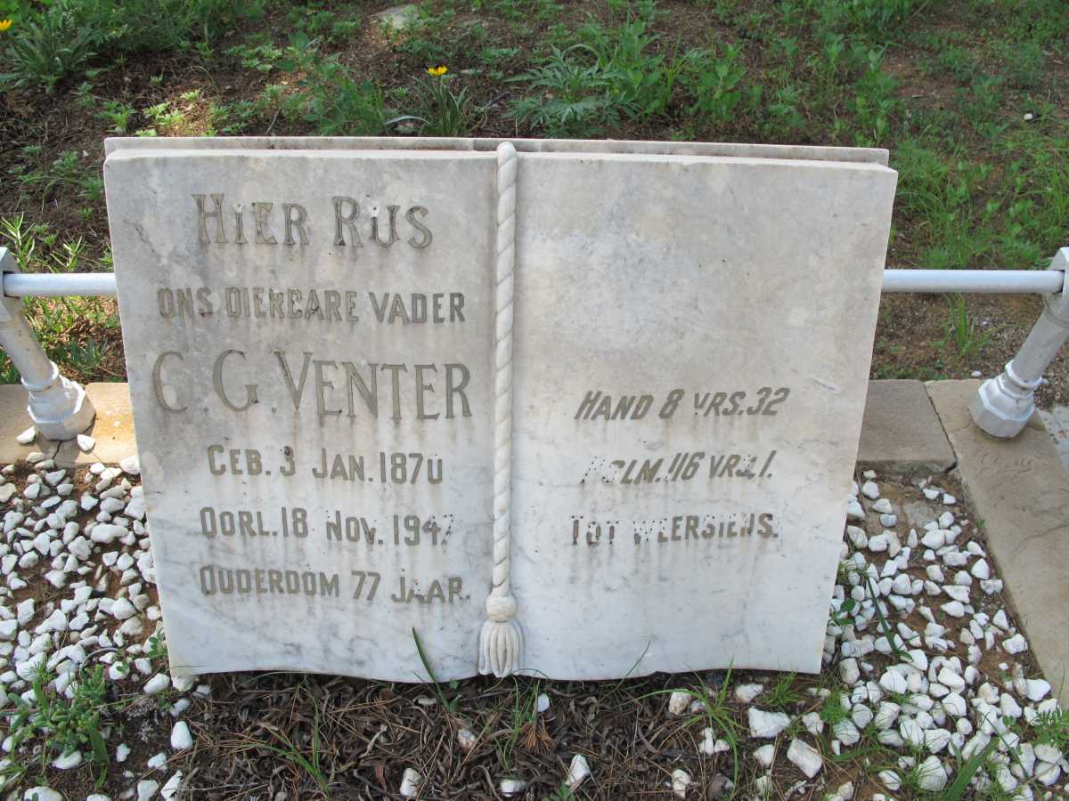 VENTER C.G.1870-1947 &amp; S.M. DU PLESSIS 1879-1945