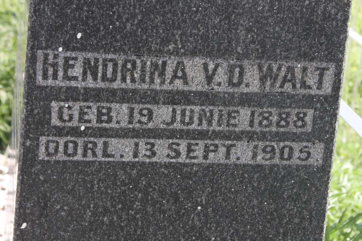 WALT Hendrina, v.d. 1888-1905