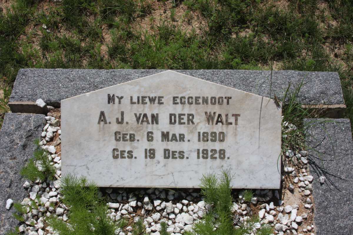 WALT A.J., van der 1890-1928