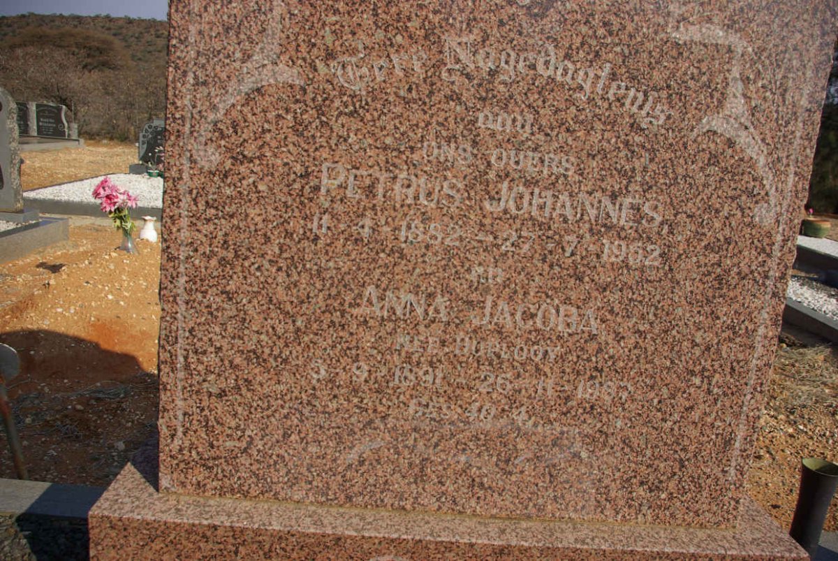 SMIT Petrus Johannes 1882-1952 &amp; Anna Jacoba DU PLOOY 1891-1987