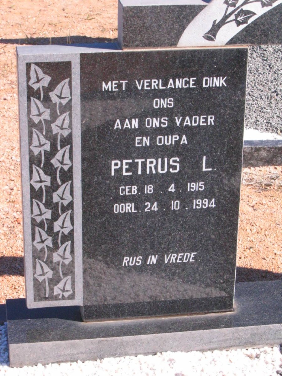 BURGER Petrus L. 1915-1994