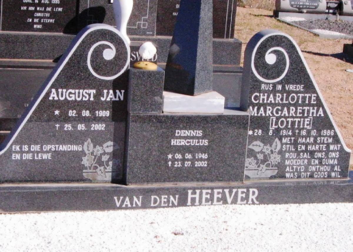 HEEVER August Jan, van den 1909-2002 &amp; Charlotte Margaretha 1914-1986 :: VAN DEN HEEVER Dennis Herculus 1946-2002