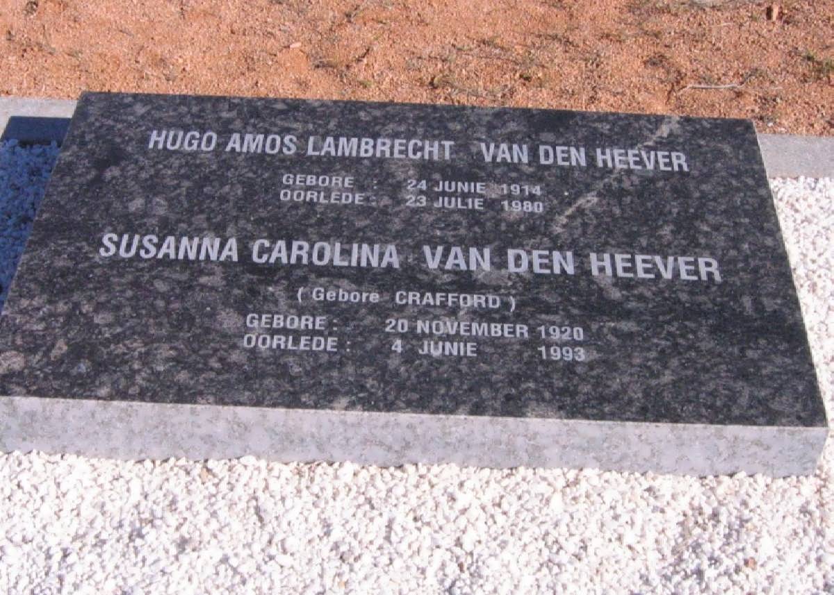 HEEVER Hugo Amos Lambrecht, van den 1914-1980 &amp; Susanna Carolina CRAFFORD 1920-1993
