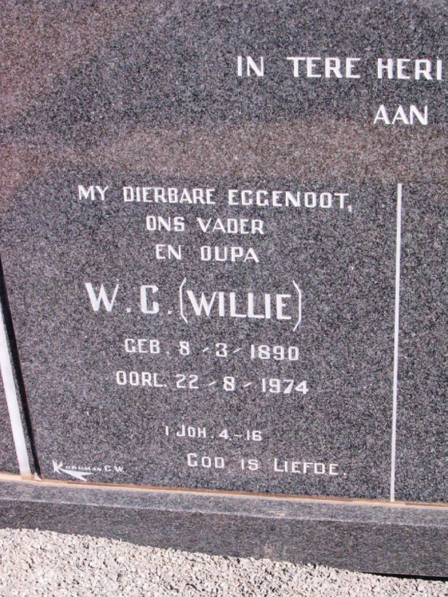 LOUW W.C. 1890-1974 &amp; Anna C. 1894-1981