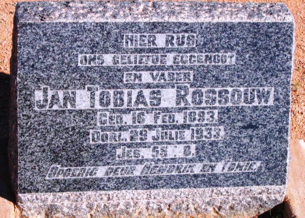 ROSSOUW Jan Tobias 1893-1933