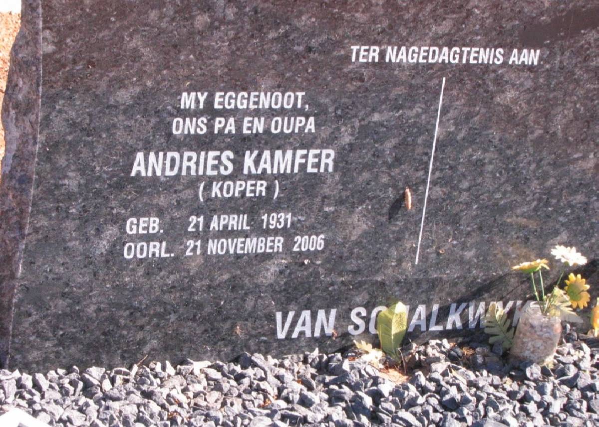 SCHALKWYK Andries Kamfer, van 1931-2006