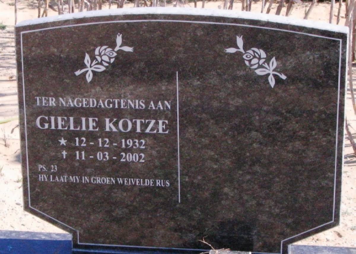 KOTZE Gielie 1932-2002
