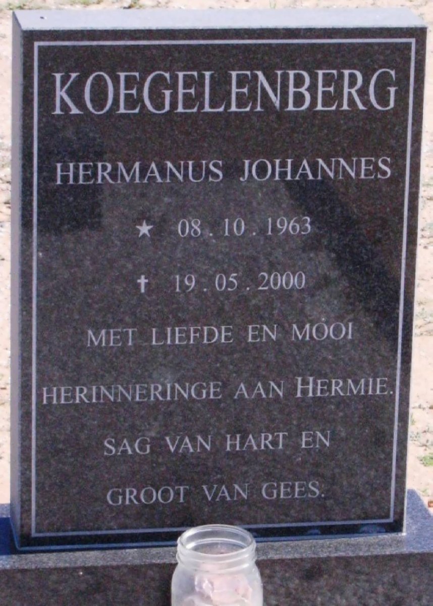 KOEGELENBERG Hermanus Johannes 1963-2000