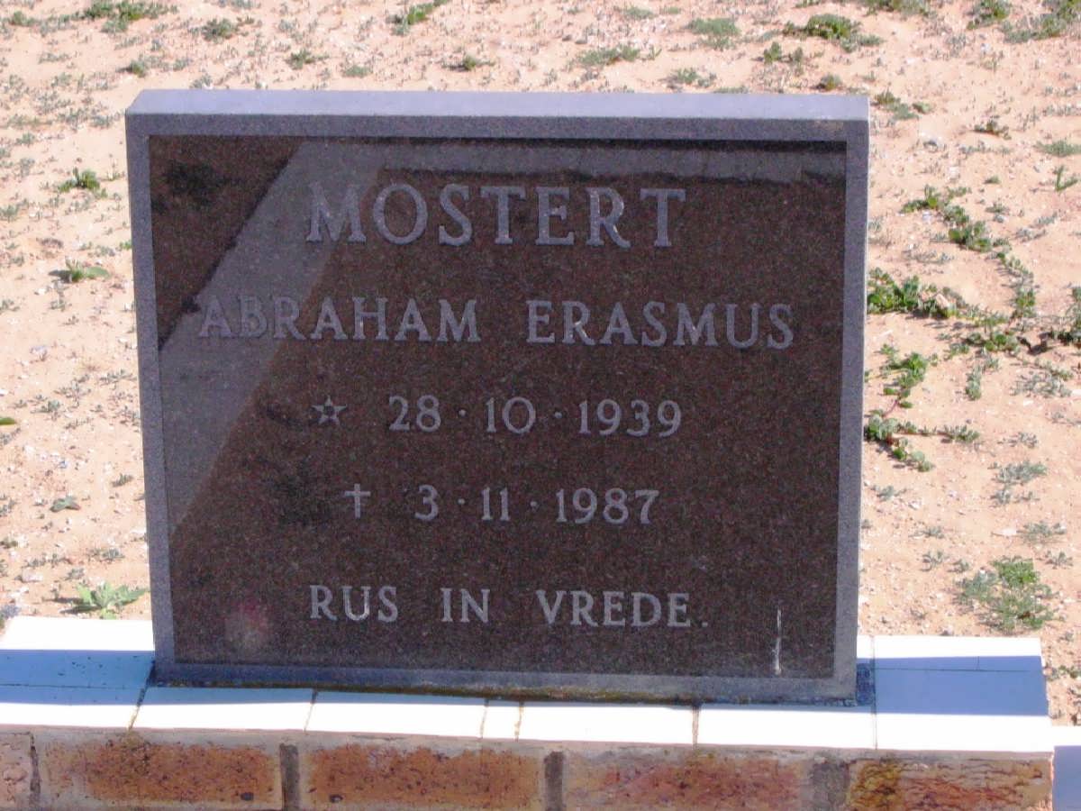 MOSTERT Abraham Erasmus 1939-1987