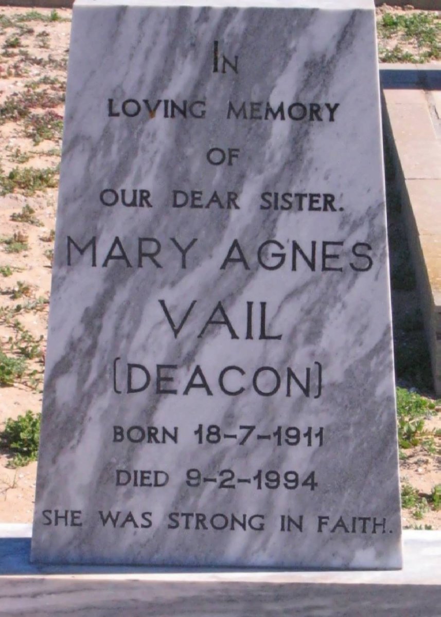 VAIL Mary Agnes nee DEACON 1911-1994