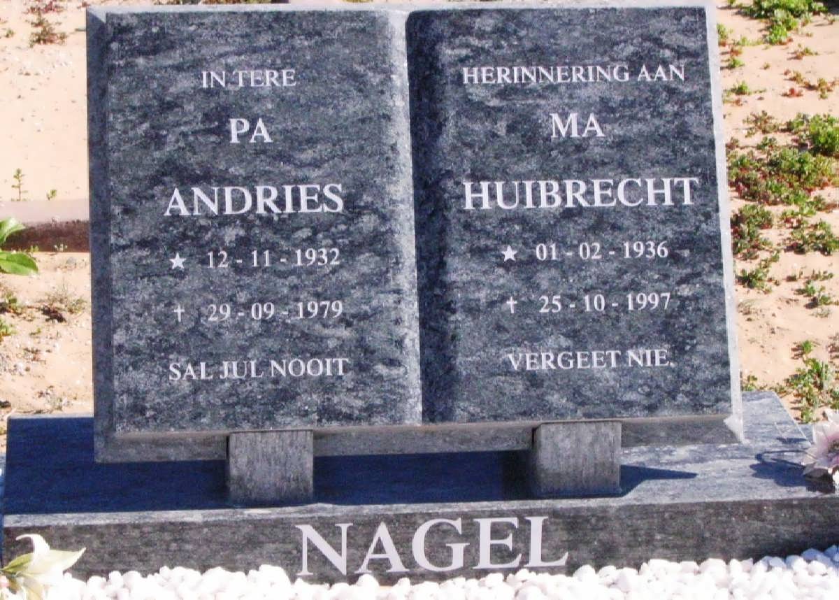 NAGEL Andries 1932-1979 &amp; Huibrecht 1936-1997