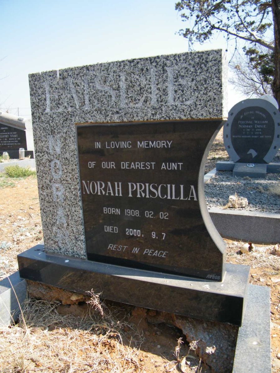 EMSLIE Norah Priscilla 1908-2000