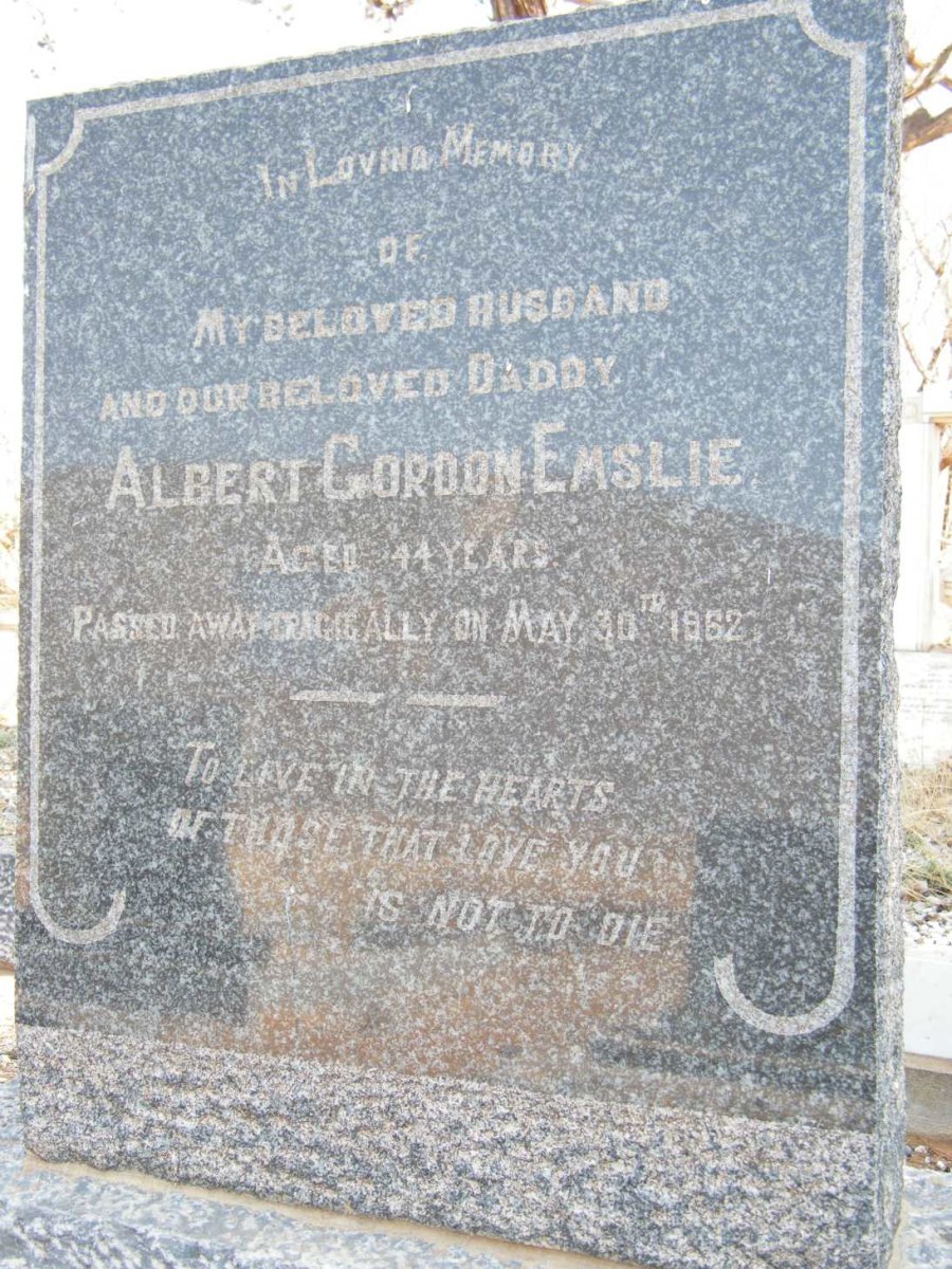 EMSLIE Albert Gordon -1962