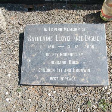 EMSLIE Geoffrey Stuart 1925-1983 &amp; Theresa Mary 1930-1998 :: LLOYD Catherine nee EMSLIE 1951-2005