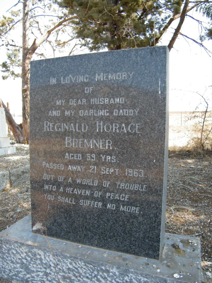 BREMNER Reginald Horace -1963