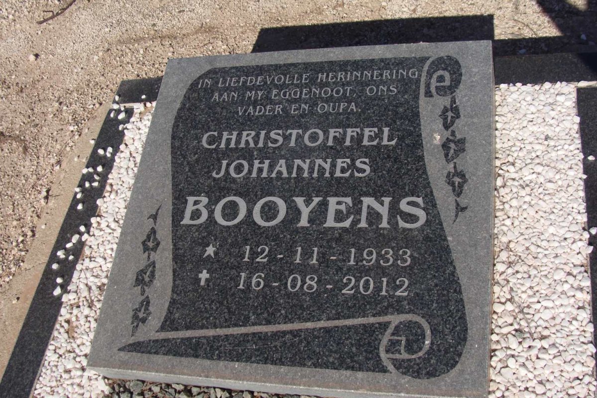 BOOYENS Christoffel Johannes 1933-2012