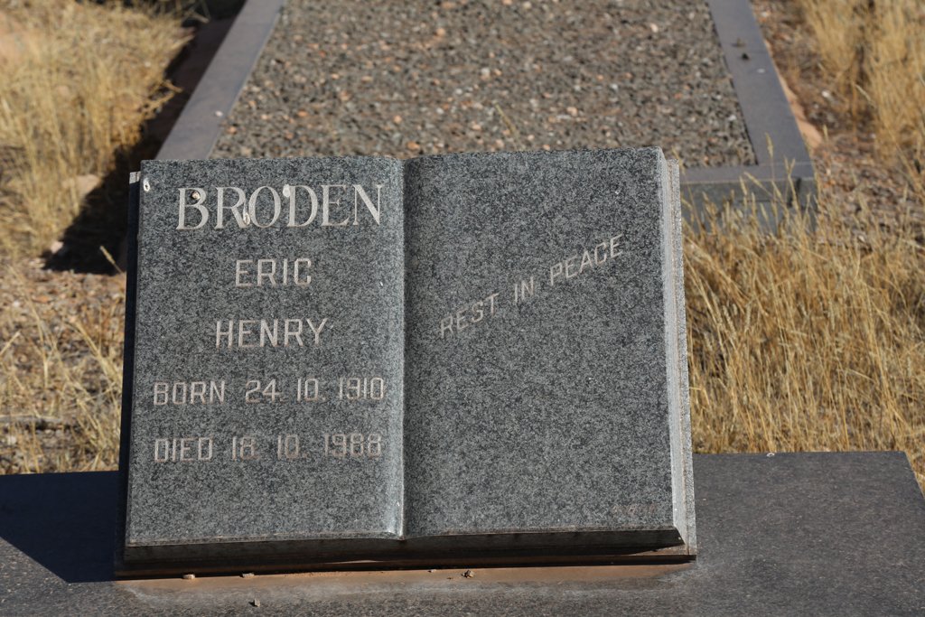 BRODEN Eric Henry 1910-1988