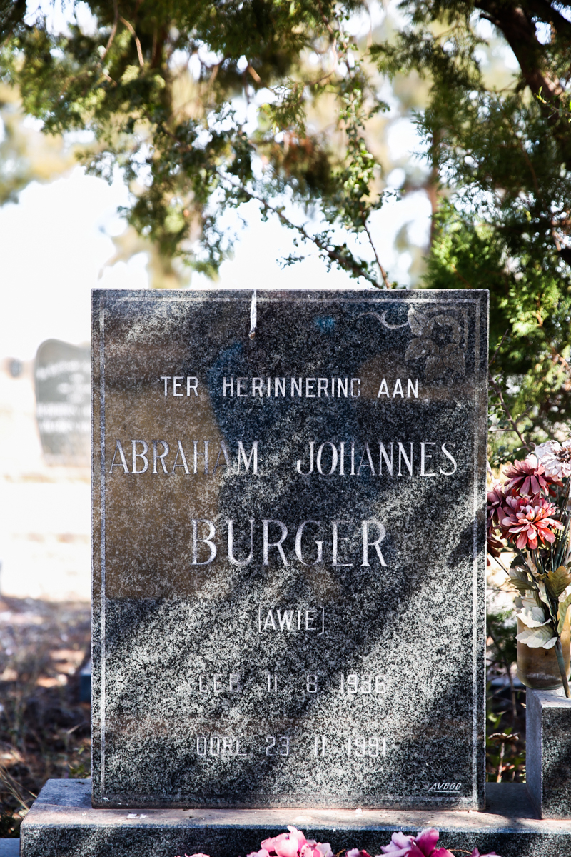 BURGER Abraham Johannes 1936-1991