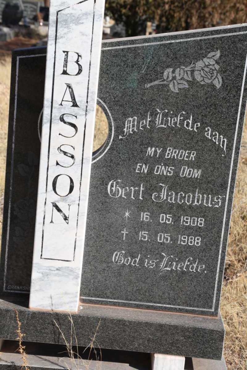 BASSON Gert Jacobus 1908-1988