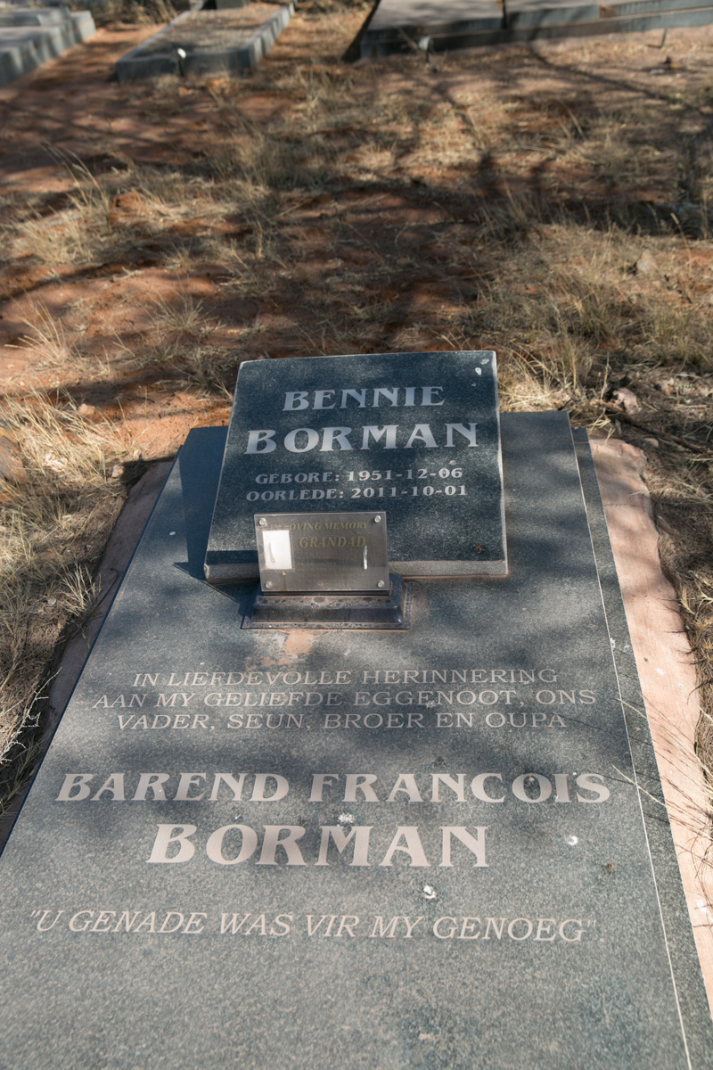 BORMAN Barend Francois 1951-2011