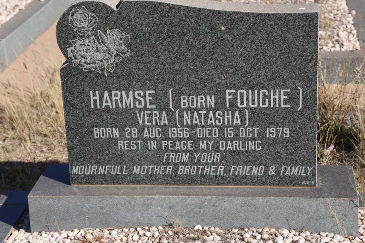 HARMSE Vera nee FOUCHE 1956-1979