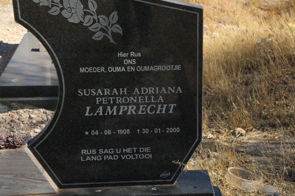 LAMPRECHT Susarah Adriana Petronella 1908-2000
