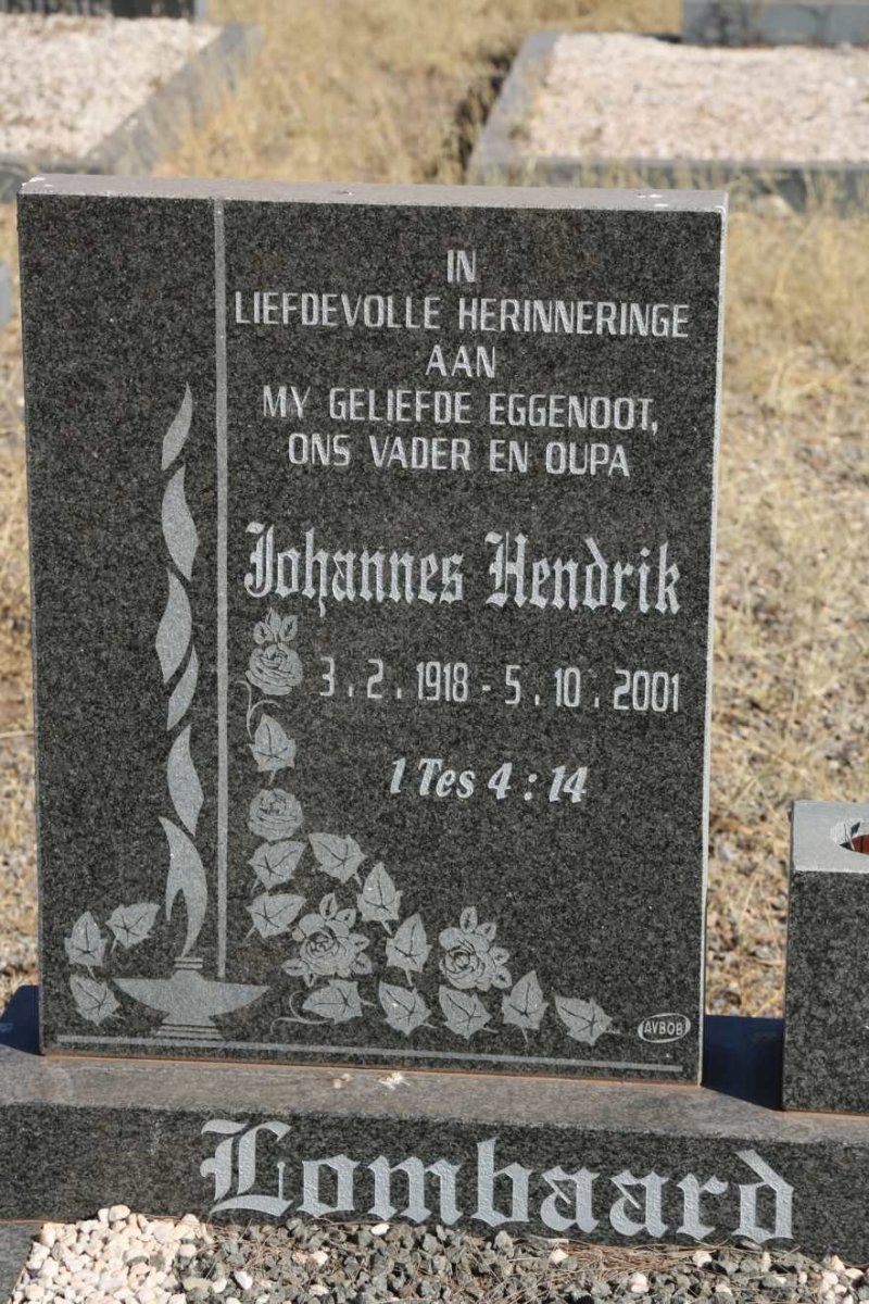 LOMBAARD Johannes Hendrik 1918-2001