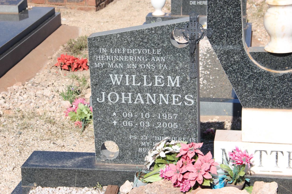 MATTHEE Willem Johannes 1957-2005 &amp; Maria Elizabeth Christina 1964-