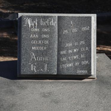 OOSTHUIZEN Louwrens Marthinus 1946-1995 &amp; Anna K.J. 1952-