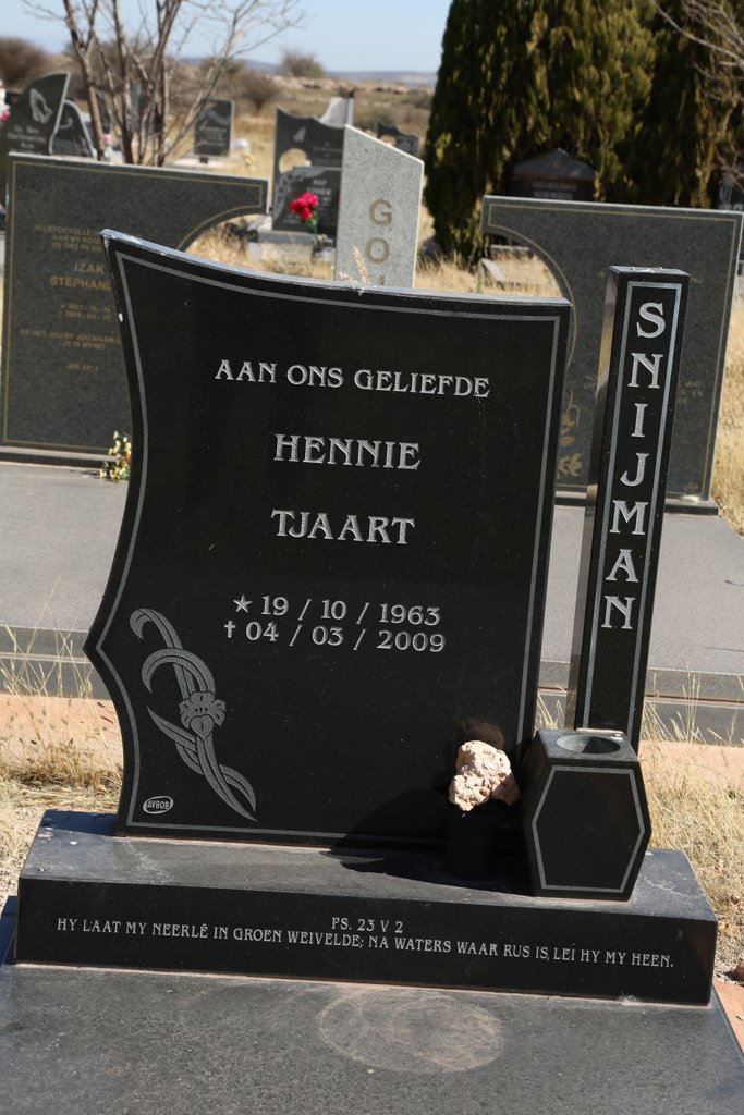 SNIJMAN Hennie Tjaart 1963-2009
