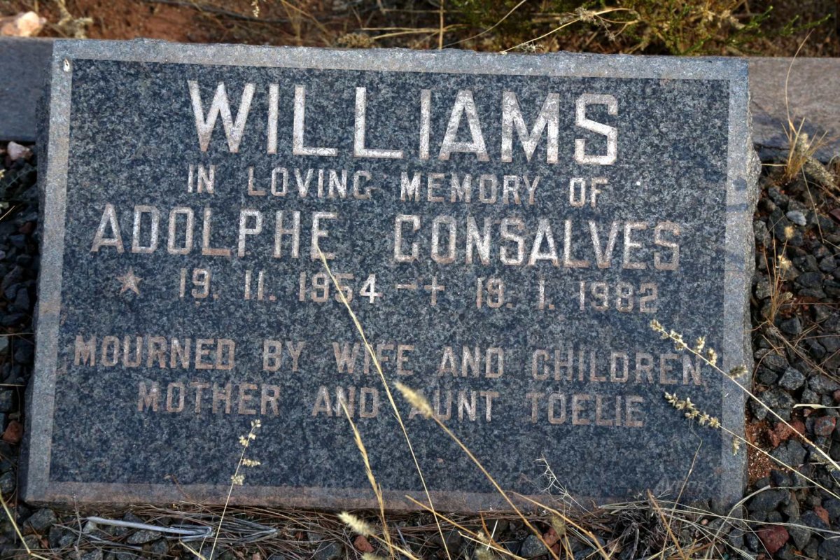 WILLIAMS Adolphe Gonsalves 1954-1982