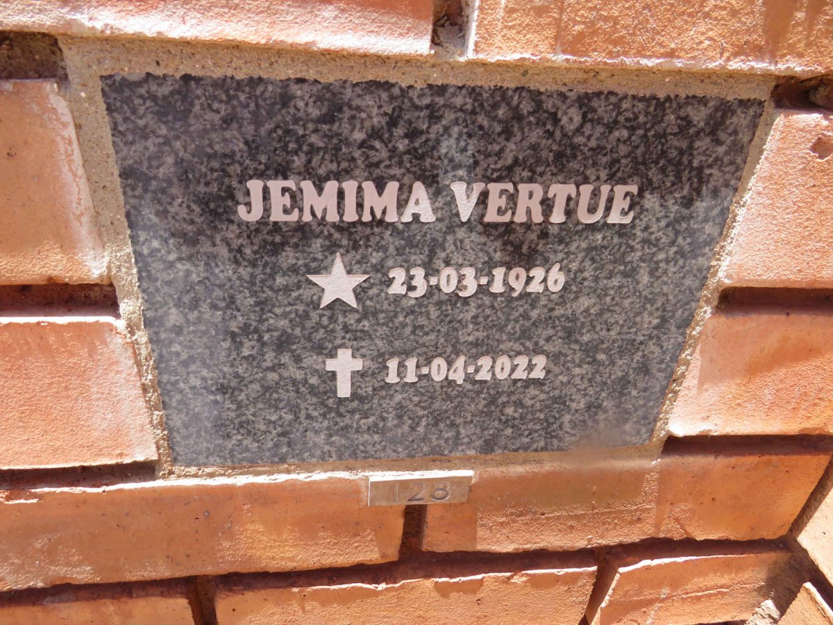 VERTUE Jemima 1926-2022