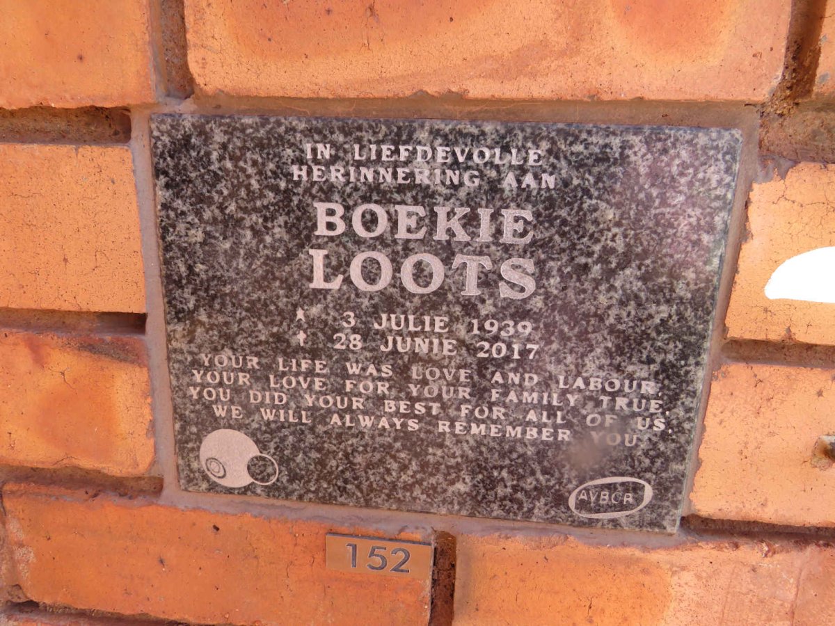 LOOTS Boekie 1939-2017