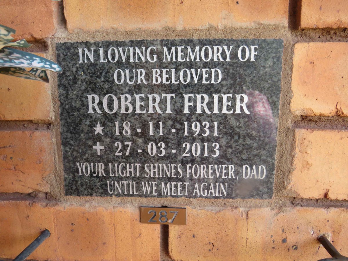 FRIER Robert 1931-2013