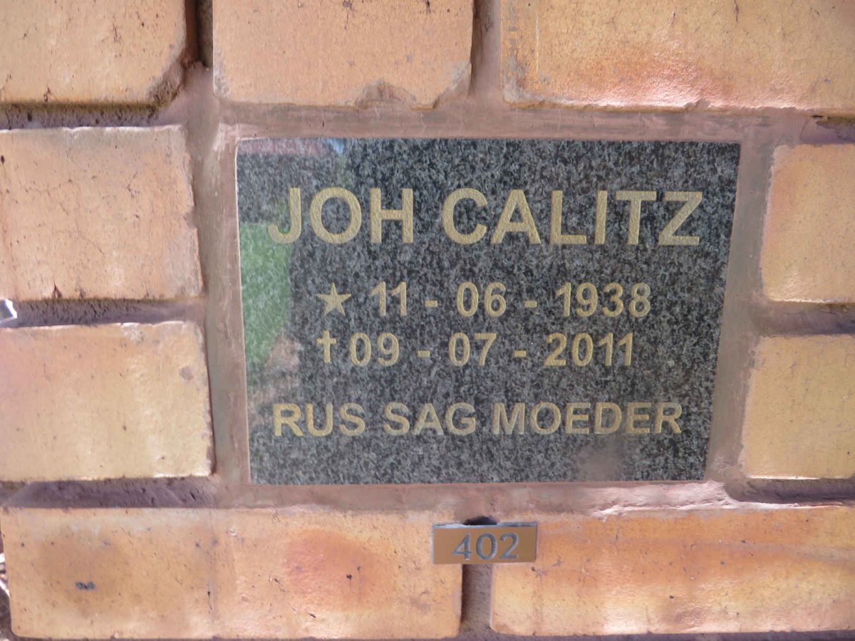CALITZ Joh 1938-2011