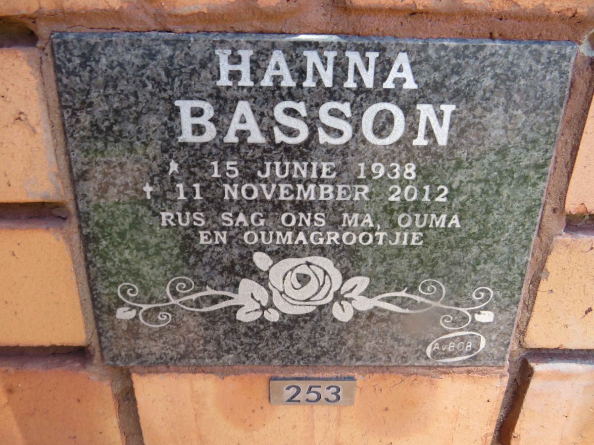 BASSON Hanna 1938-2012