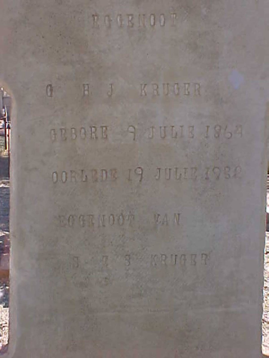 KRUGER G.H.J. 1864-1932