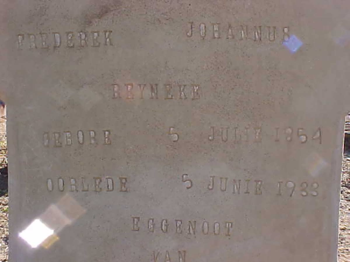 REYNEKE Frederek Johannes 1854-1933