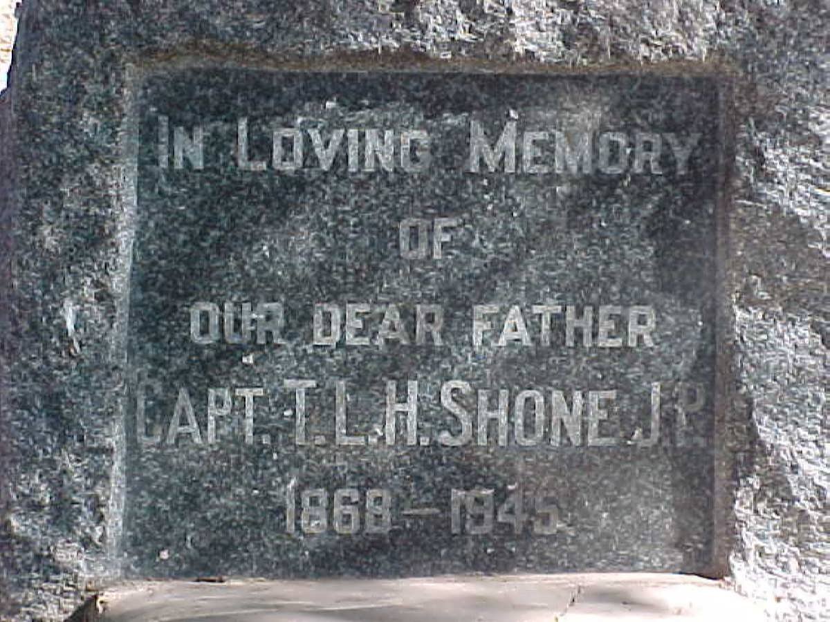 SHONE T.L.H. 1868-1945