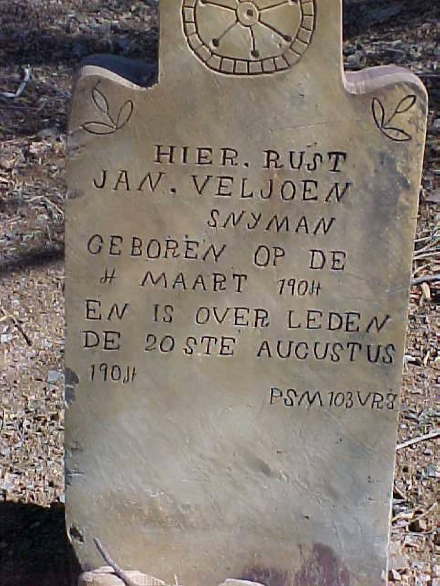 SNYMAN Jan Veljoen 1904-1904