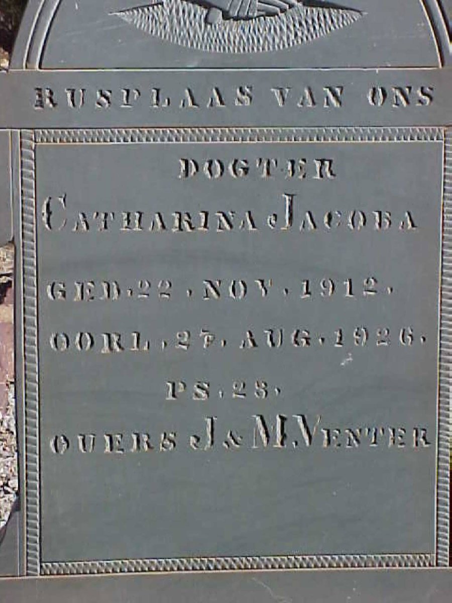 VENTER Catharina Jacoba 1912-1926