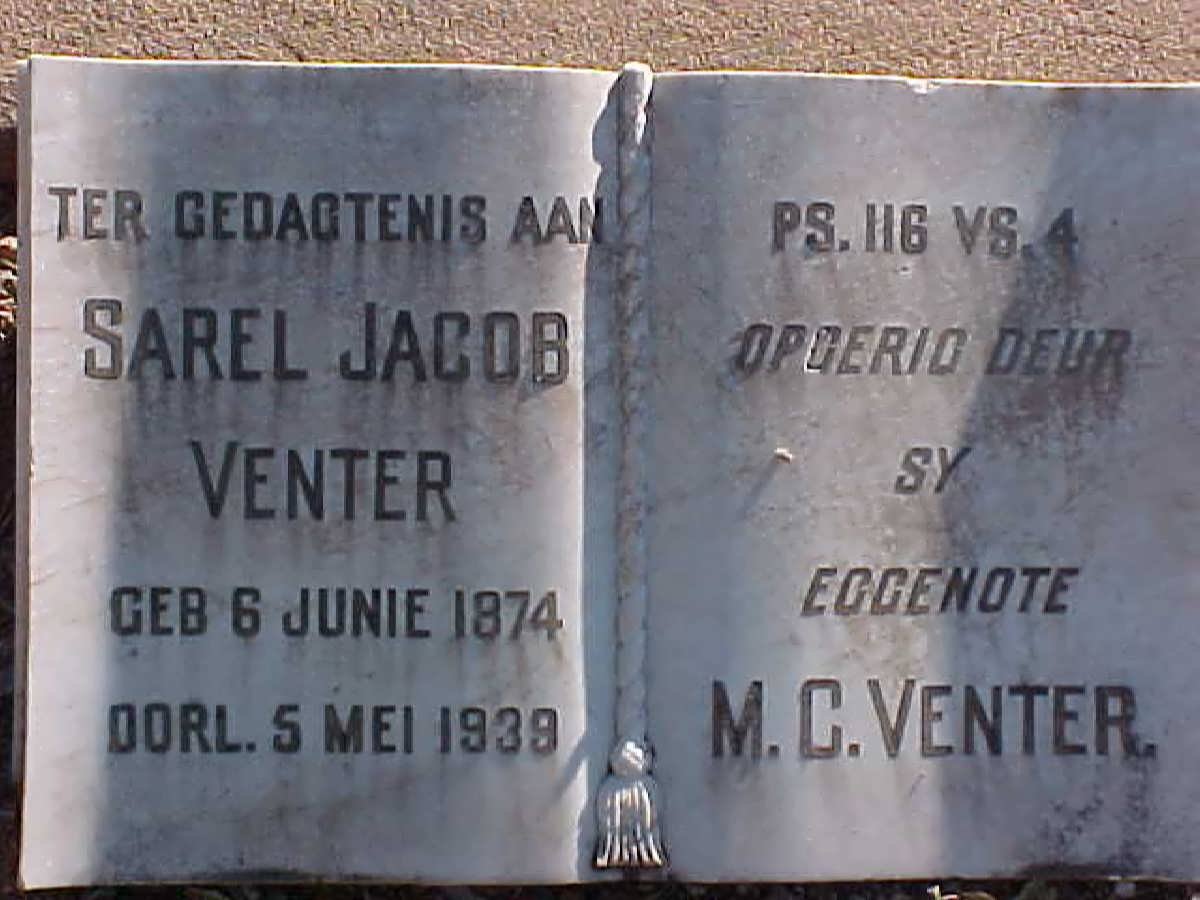 VENTER Sarel Jacob 1874-1939