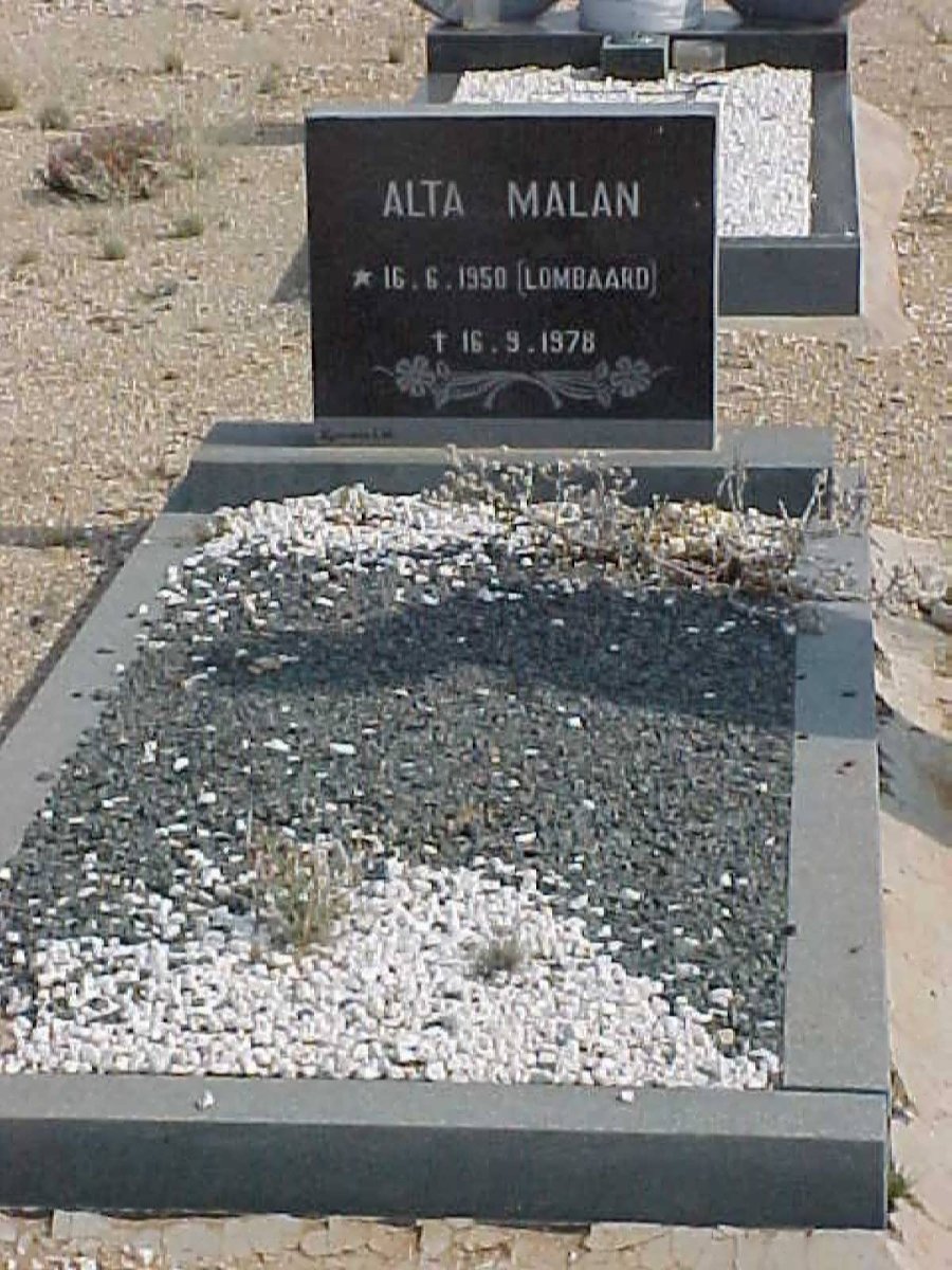 MALAN Alta nee LOMBAARD 1950-1978