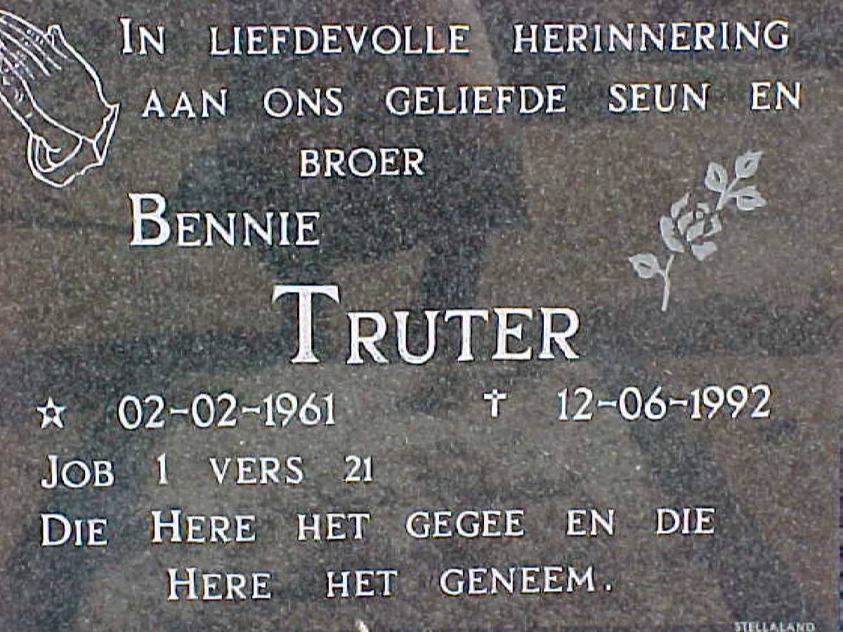 TRUTER Bennie 1961-1992