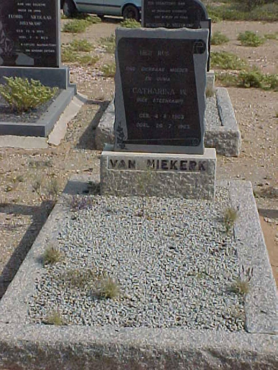 NIEKERK Catharina W., van nee STEENKAMP 1903-1963