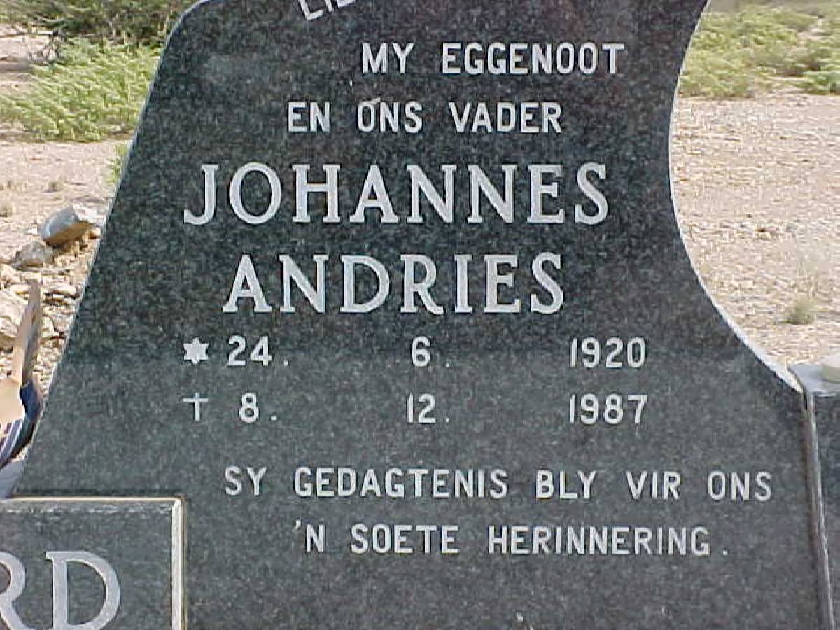 LOMBAARD Johannes Andries 1920-1987