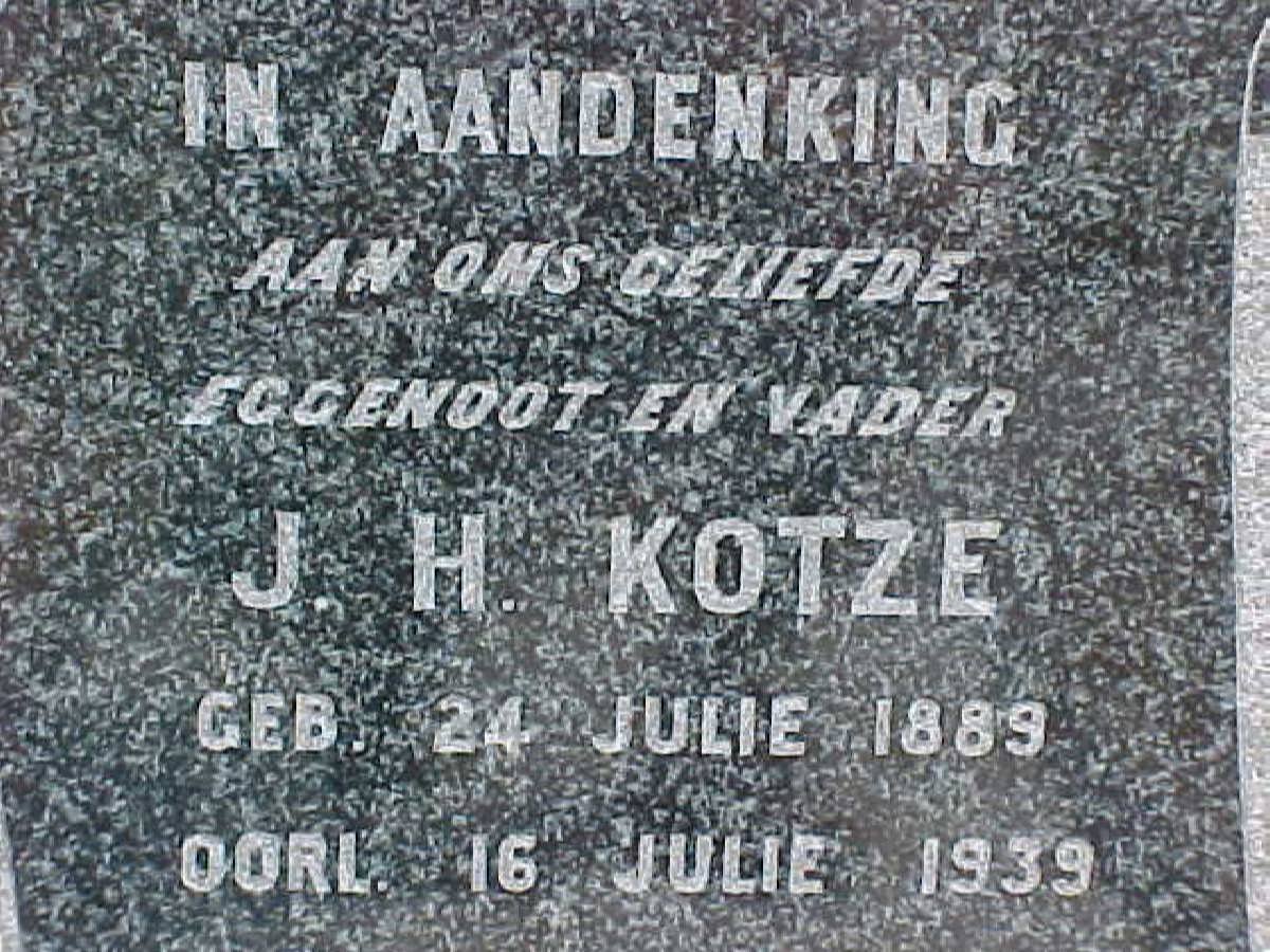KOTZE J.H. 1889-1939