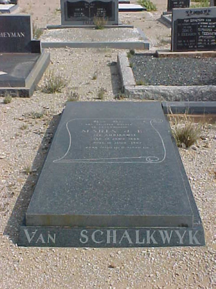 SCHALKWYK Maria J.E., van nee ADRIAANSE 1888-1967