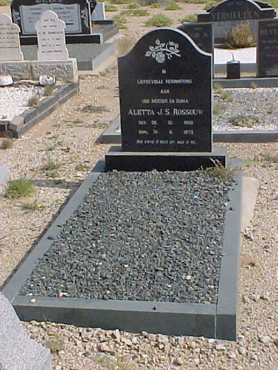ROSSOUW Aletta J.S. 1909-1973